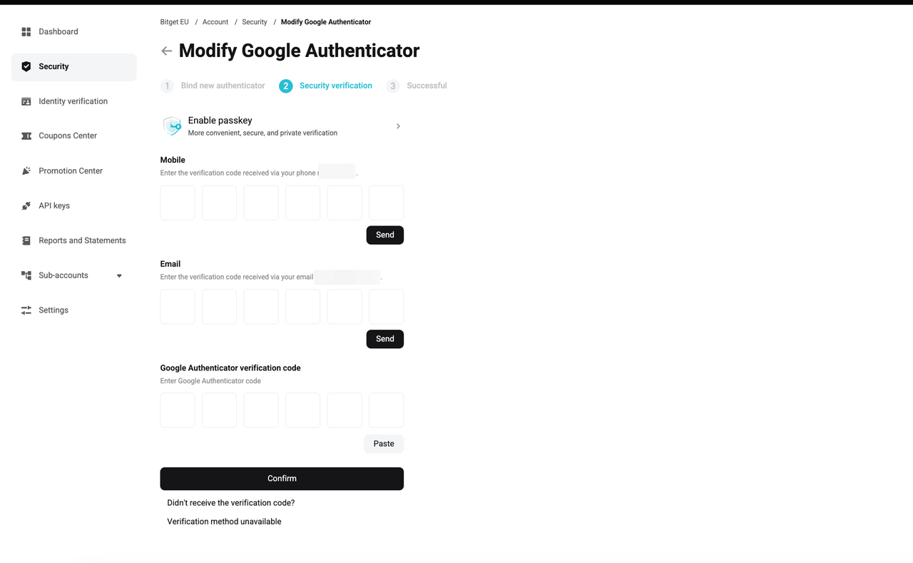 How to Change Google Authenticator for My Bitget EU Account? - Website Guide