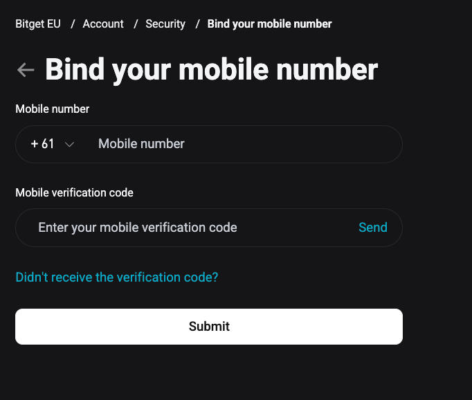 How to Bind a Phone Number to My Bitget EU Account? – Website Guide