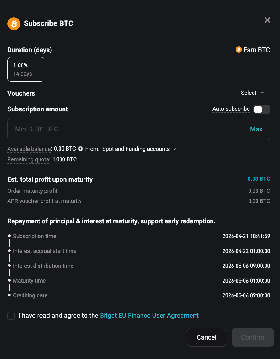 Bitget EU Finance Fixed: Earn Higher Returns with Locked Deposits