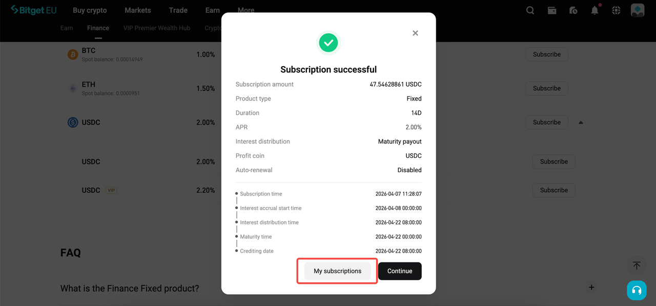 Introduction to Bitget EU Fixed Savings image 6
