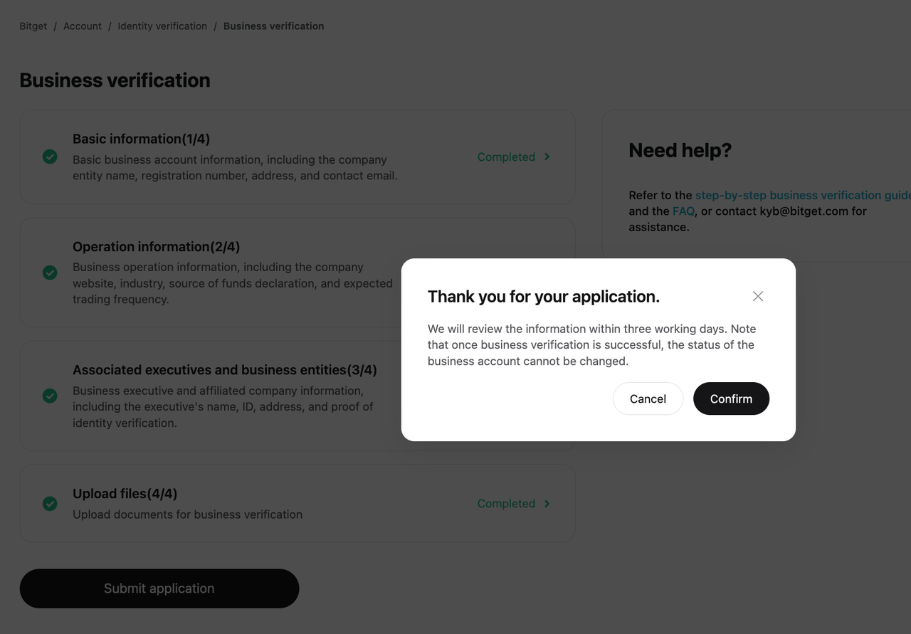 How to Complete KYB for My Bitget Account?
