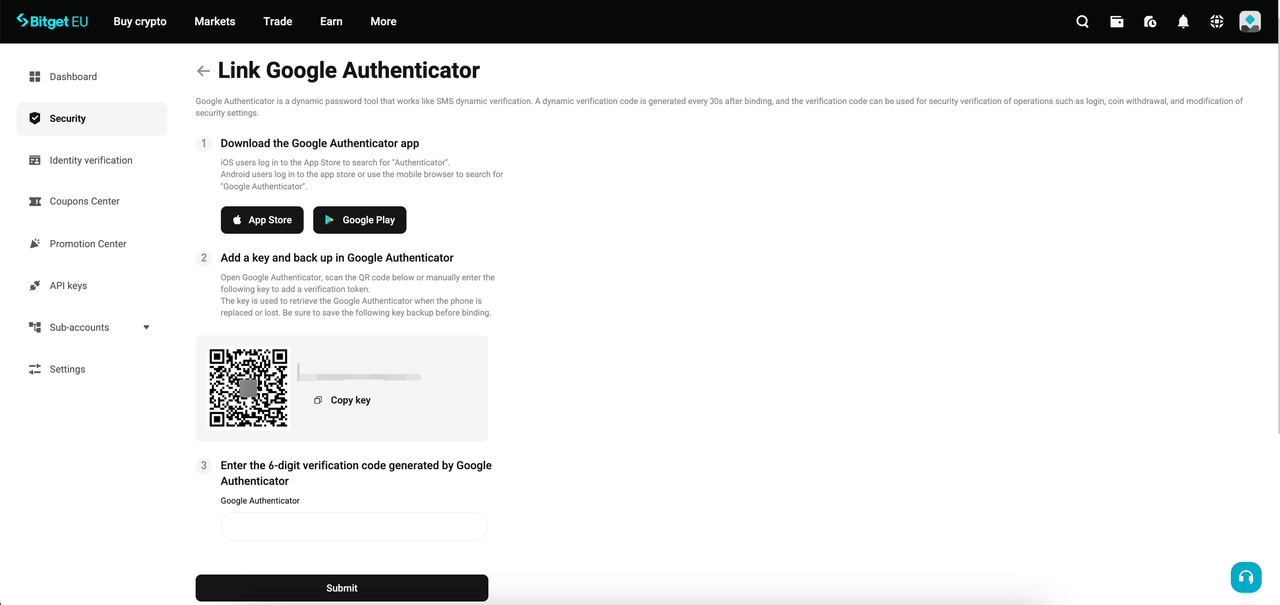 New User Guide: How to Set Up Two-Factor Authentication (2FA) on Bitget EU image 2