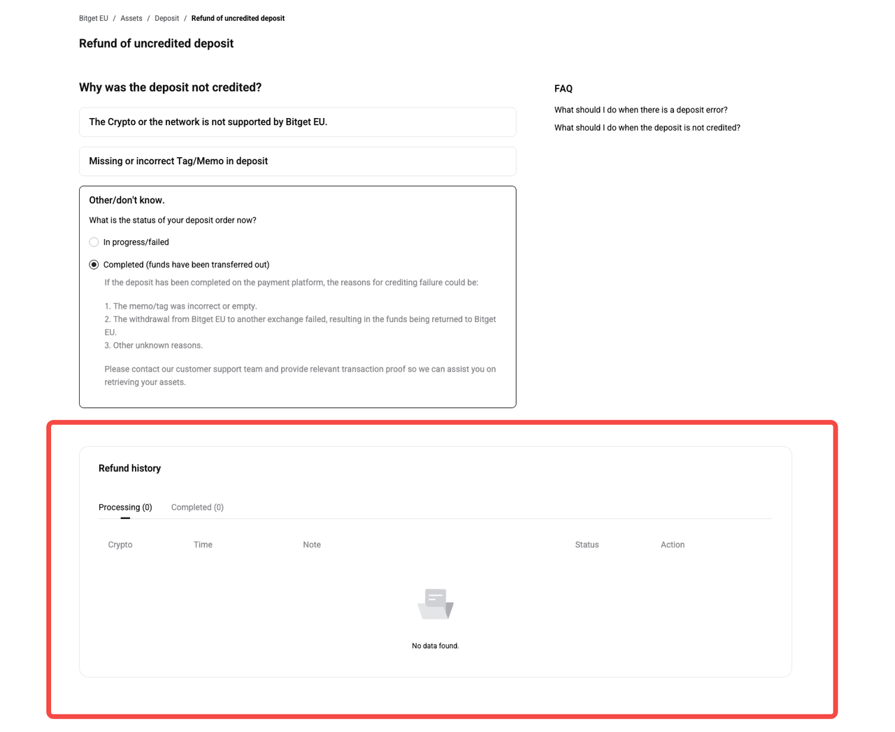 How to Deal with Wrong Crypto-Asset or Wrong Blockchain Deposits?