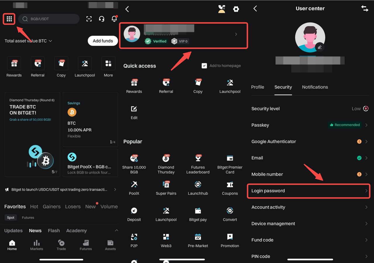 How to Change My Bitget EU Account Password? - Mobile App Guide
