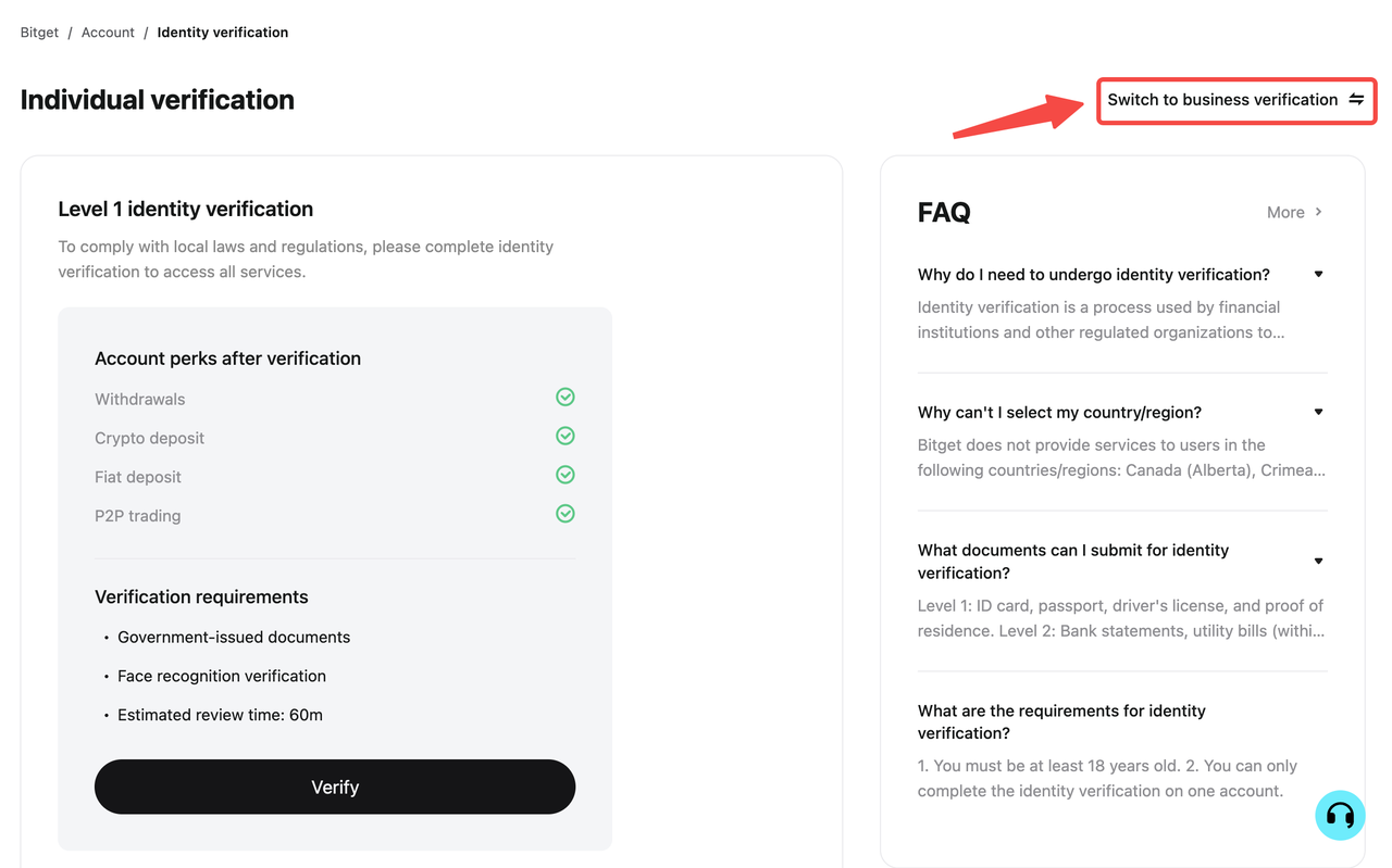 How to Complete KYB for My Bitget Account?