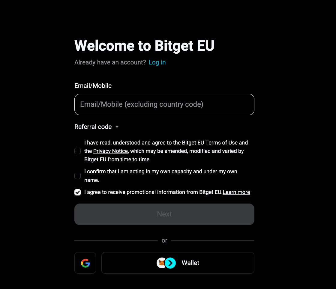 How to Register a Bitget EU Account? - Website Guide