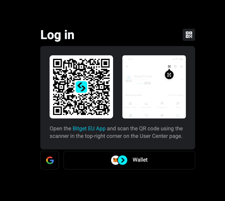 How to Log In Using QR Code on Bitget EU Website?