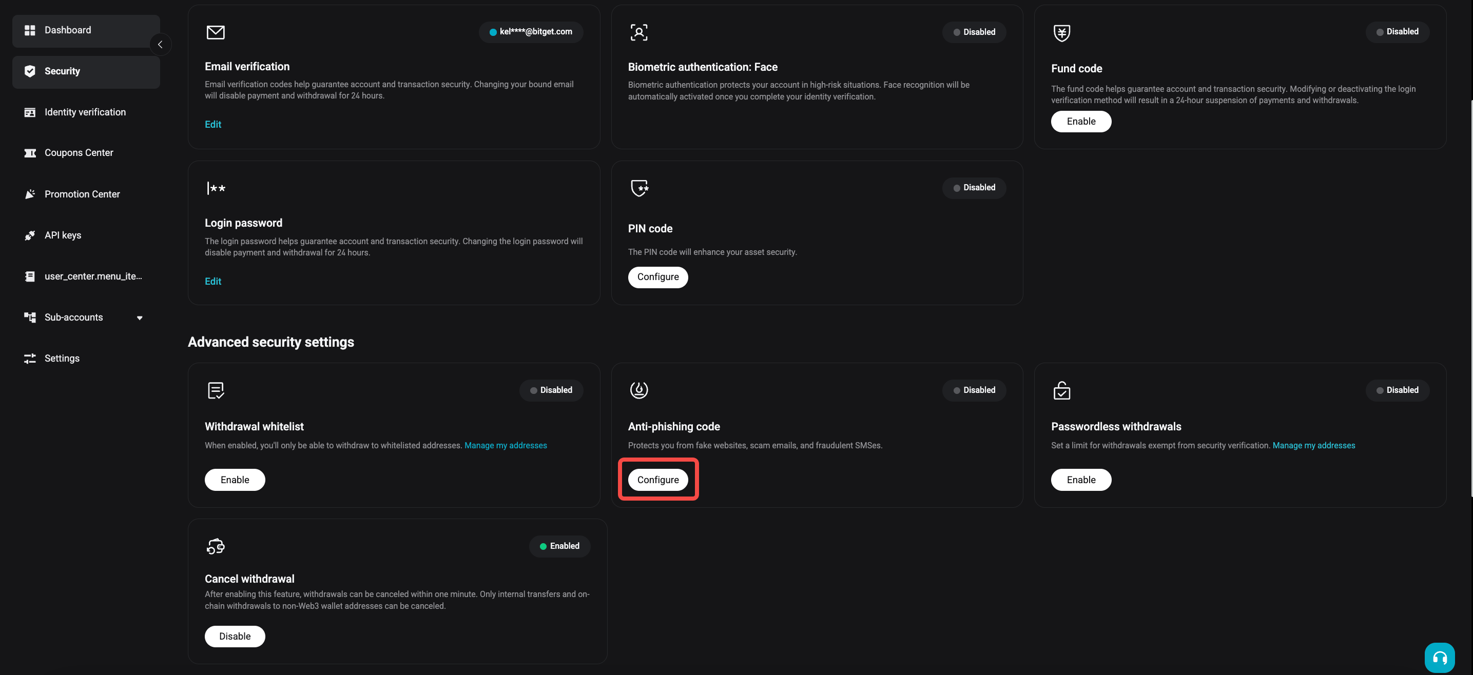 How to Setup/Edit Anti Phishing Code for My Bitget EU Account? - Website Guide