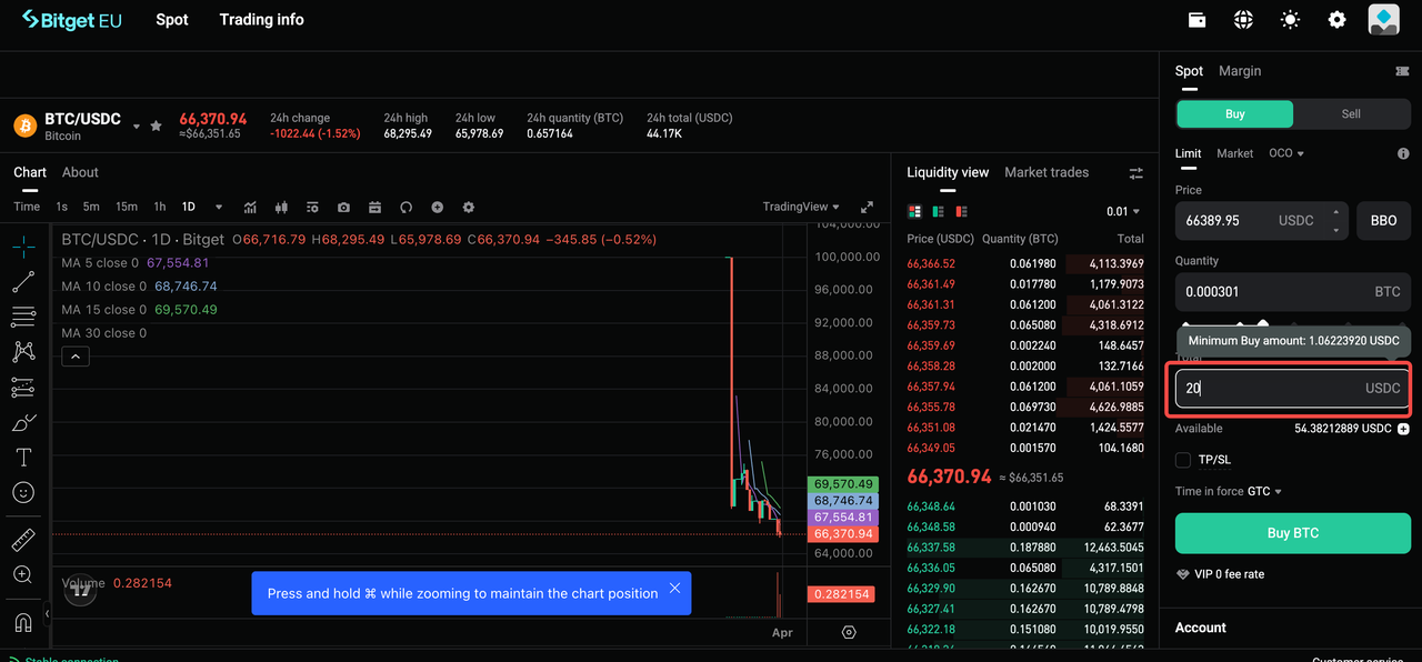 The Uncensored Guide on How to Spot Trade on Bitget EU image 2