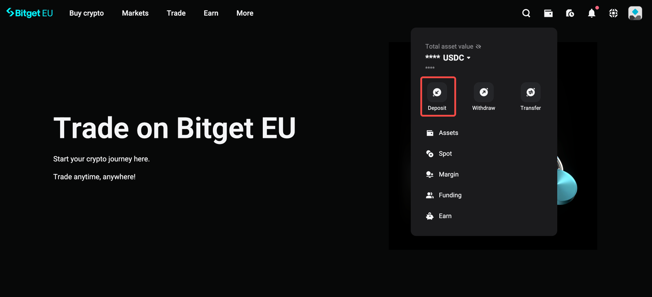 How to Deposit Crypto in the EU: A Step-by-Step Guide for Bitget EU, a Regulated Crypto Exchange image 0