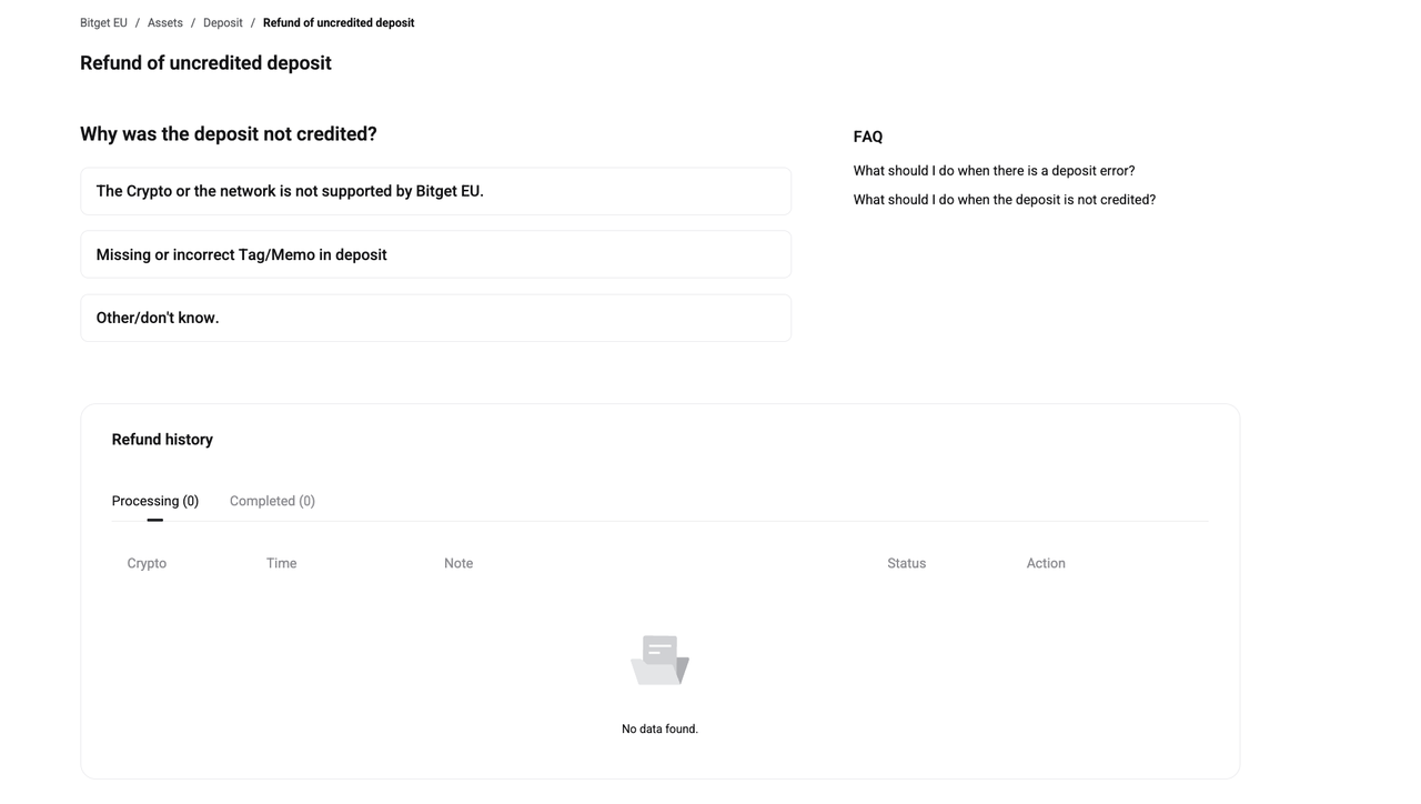 How to Deal with Wrong Crypto-Asset or Wrong Blockchain Deposits?