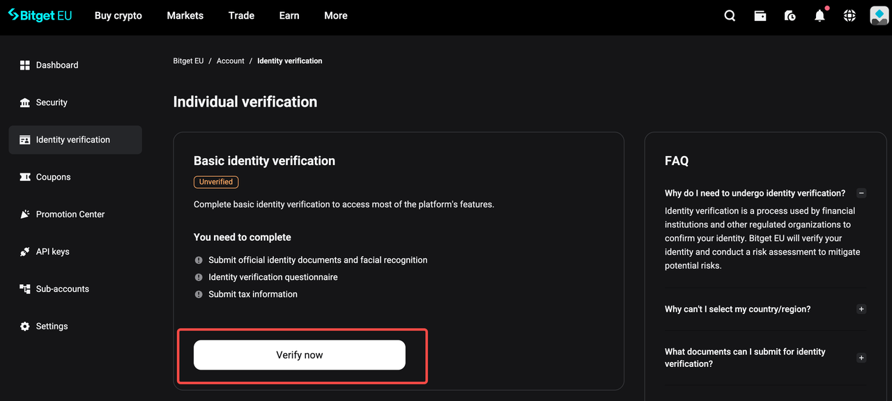 How to Complete KYC on Bitget EU: A Step-by-Step Guide for New Users image 1
