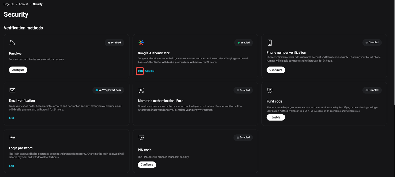 How to Change Google Authenticator for My Bitget EU Account? - Website Guide