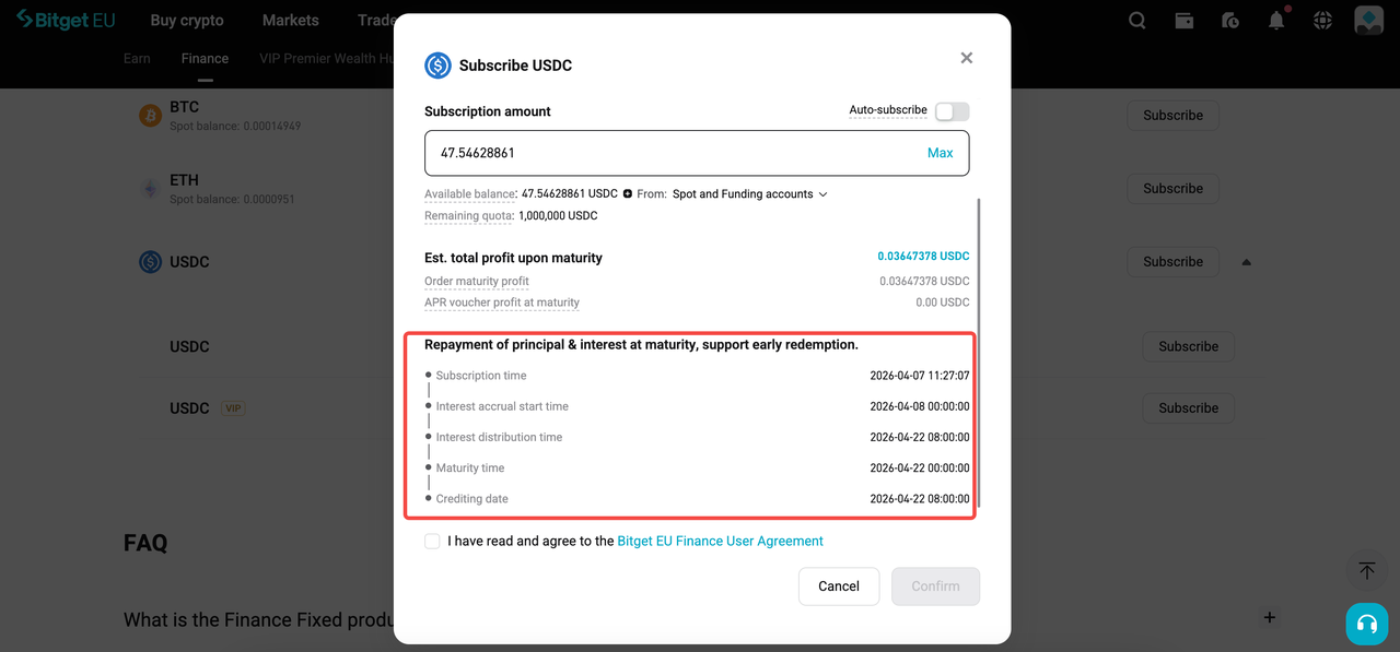 Introduction to Bitget EU Fixed Savings image 4