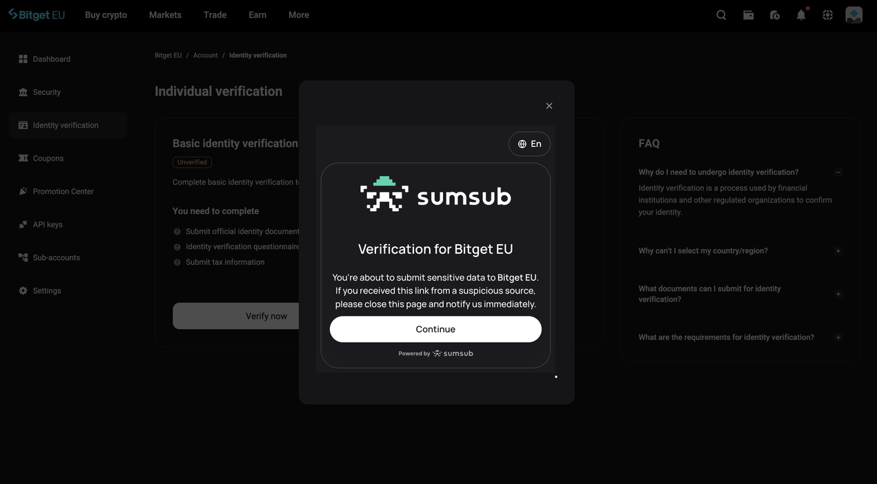 How to Complete KYC on Bitget EU: A Step-by-Step Guide for New Users image 3