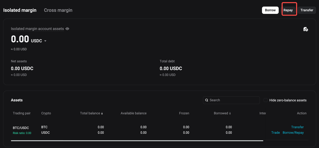 How to Repay Debts Manually on Bitget EU Margin Trading?