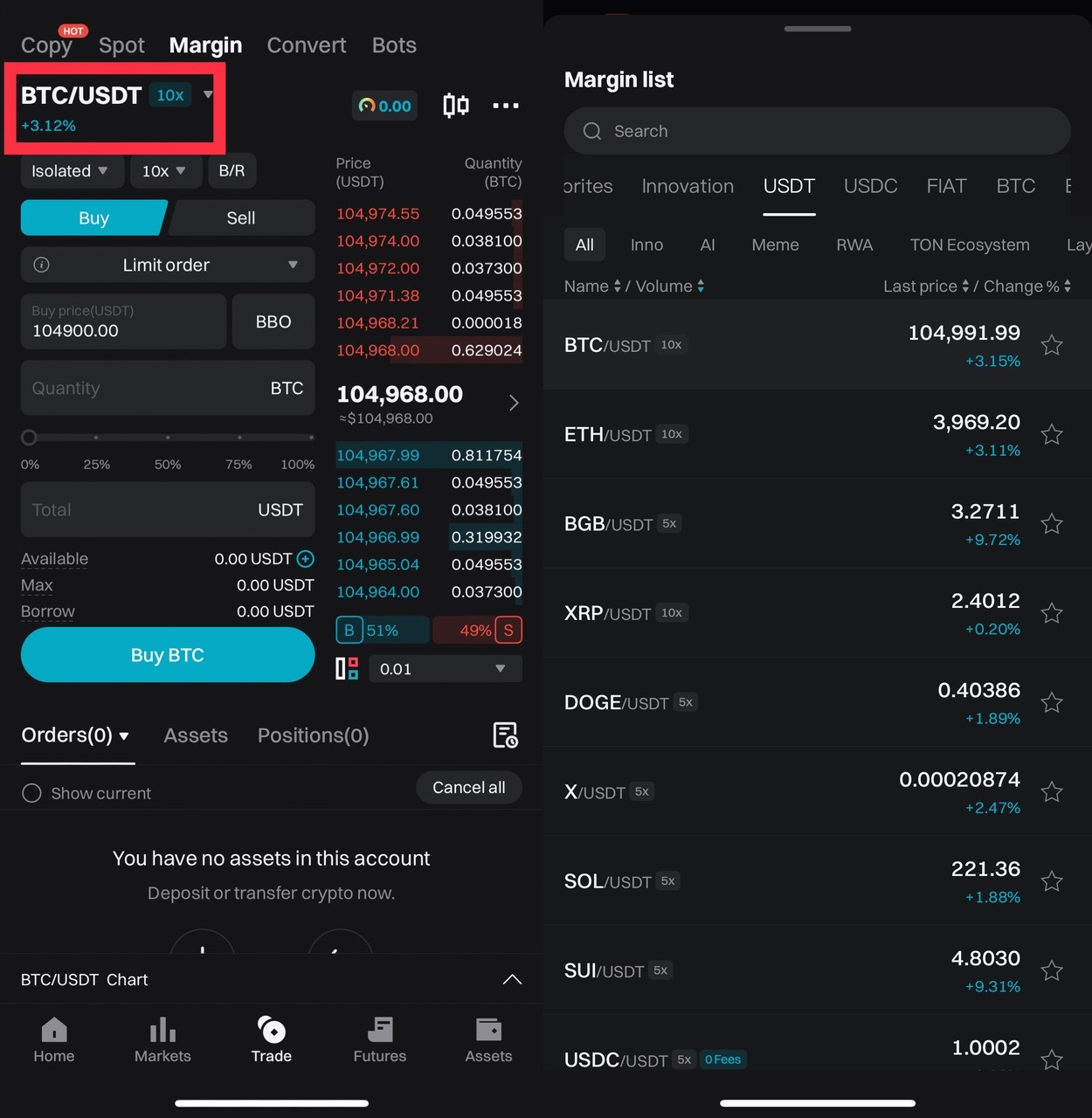 How to Perform Margin Trading on Bitget EU? - Mobile App Guide